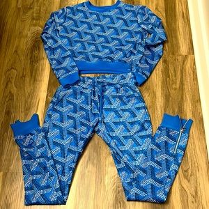 Designer Inspired track jogging lounge set pants sweatshirt top outfit st Louis